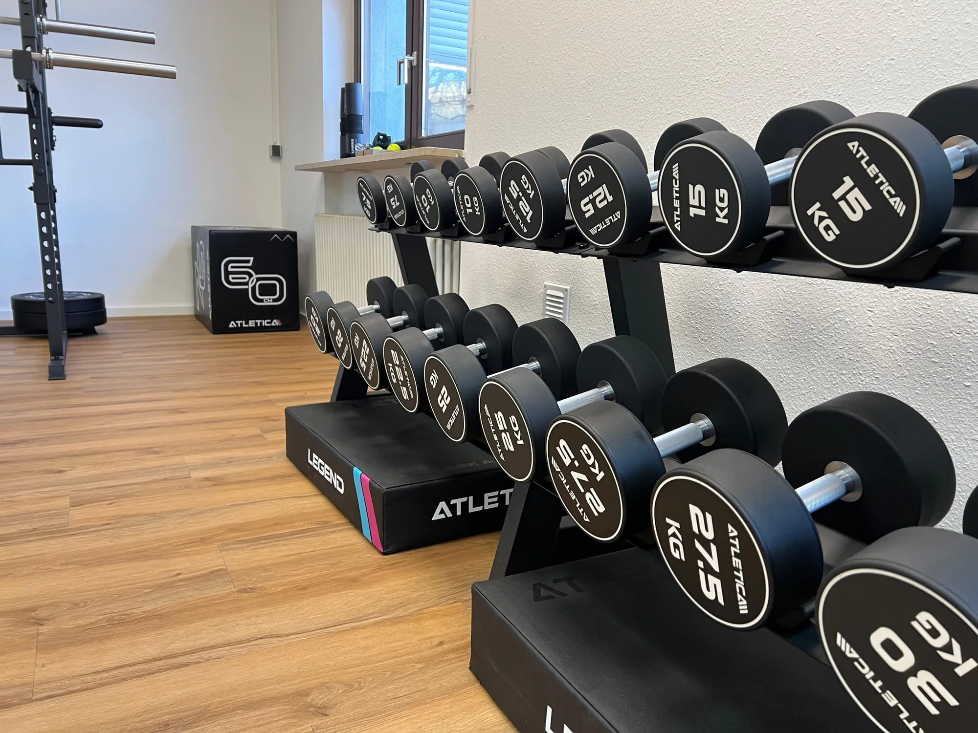 Hantelbereich der Trainingsfläche in Lörrach